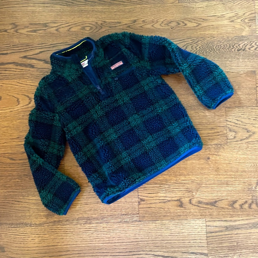 Vineyard Vines Girls’ Sherpa Pullover - Size Medium